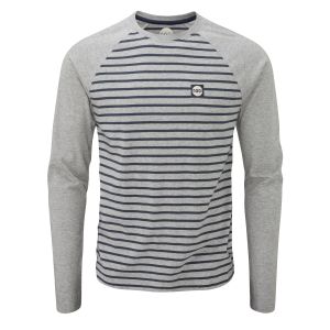 Men's Striped Bamboo Tech T-Shirt - Long Sleeve